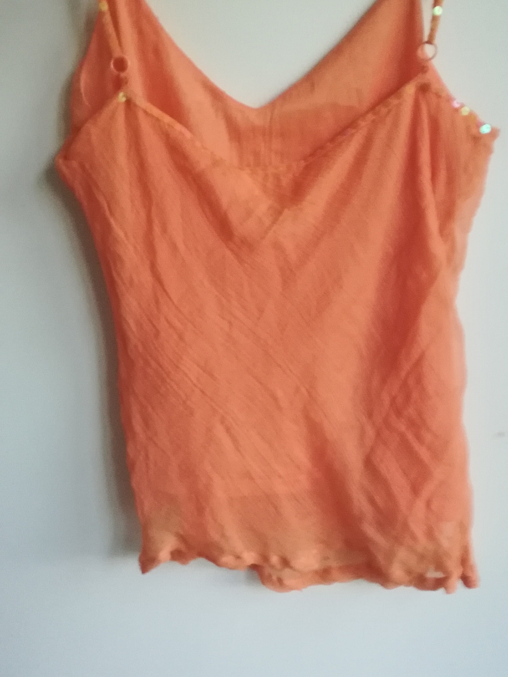 Sugarlips Orange Sequin Spaghetti-Strap Cami - Picture 4 of 5